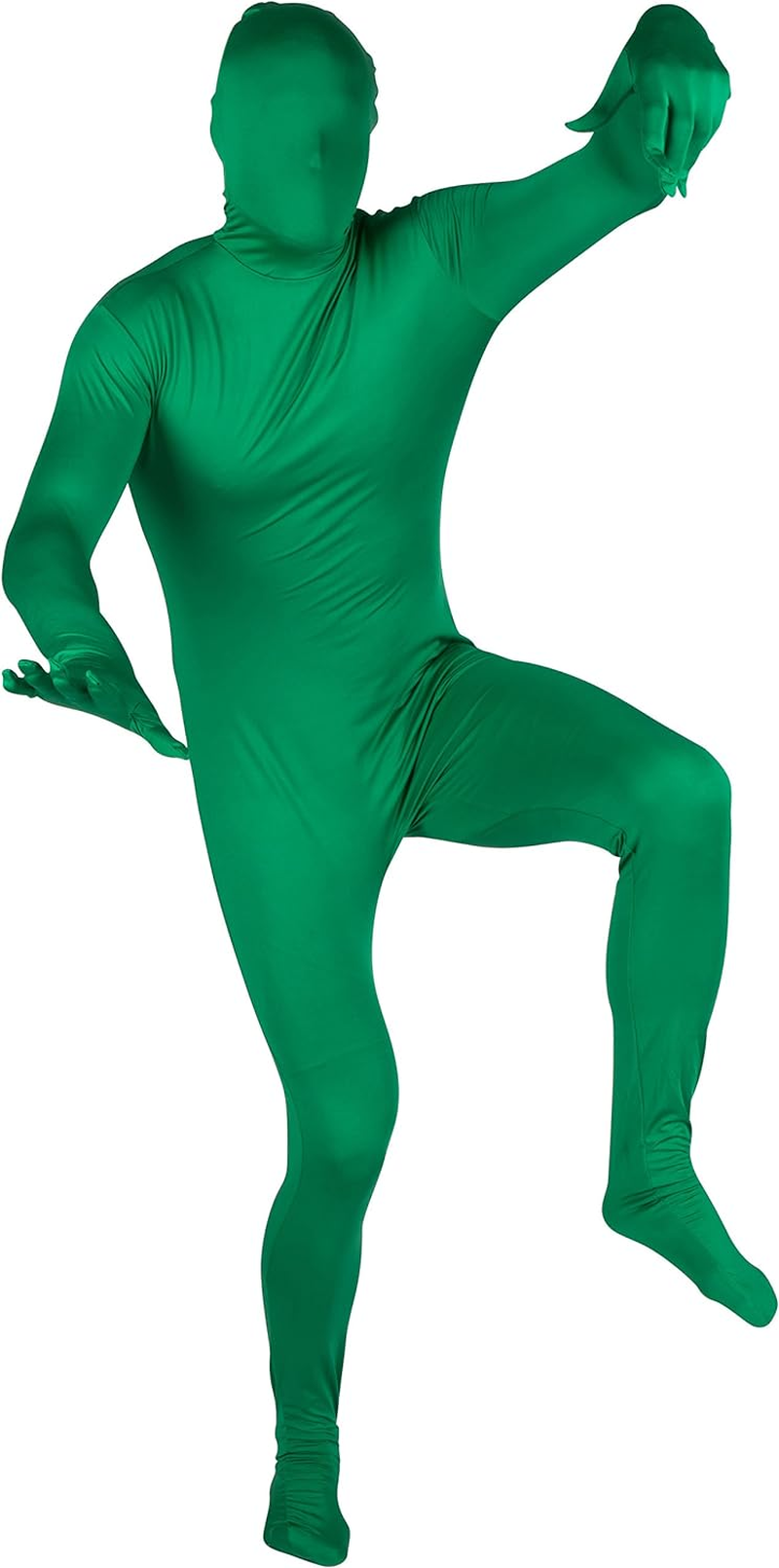 Allures & Illusions Capital Costumes Adult Spandex Second Skin Full Bodysuit Costume (Green) image number 3