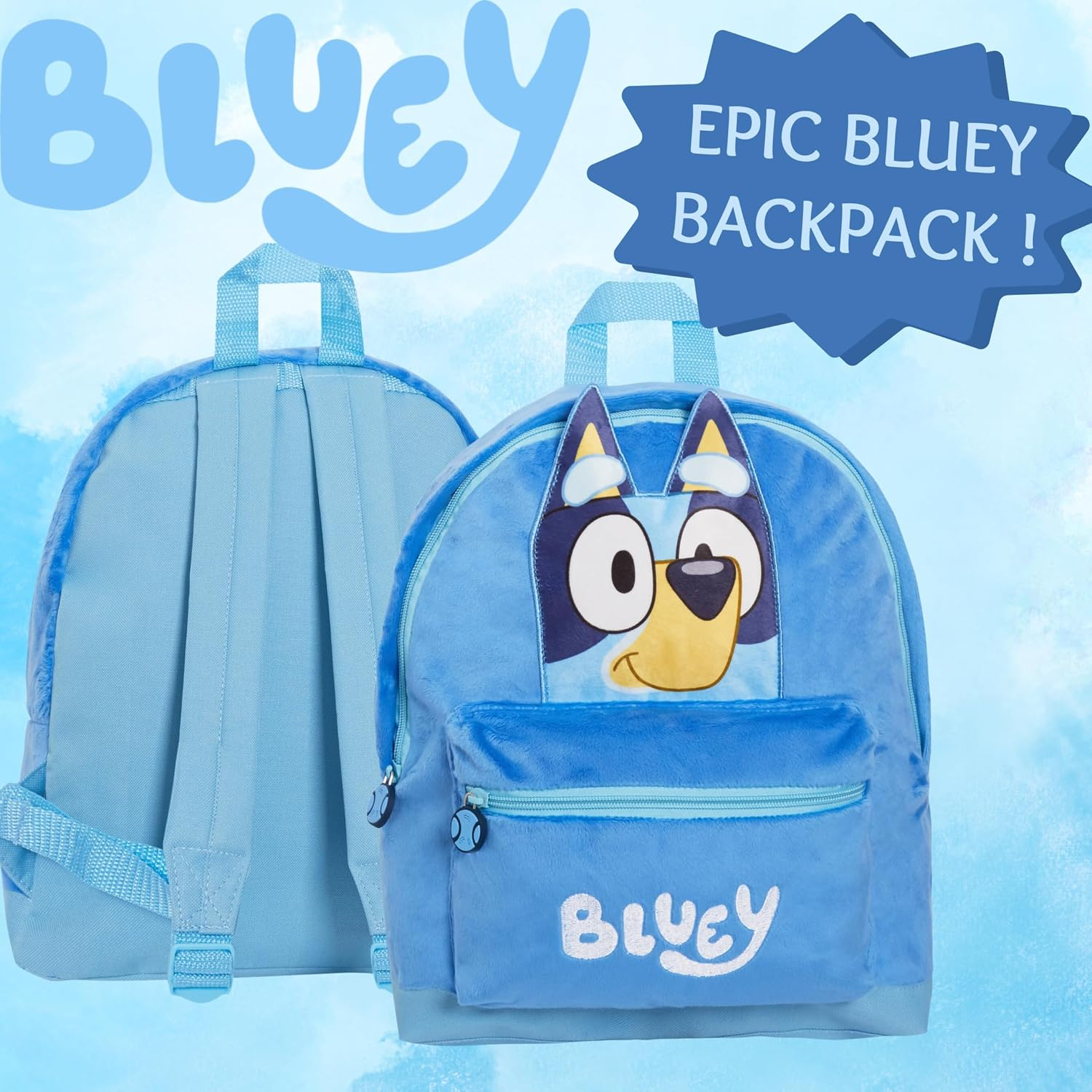 Bluey Backpack for Children School Nursery Bag Boys Girls 3D Plush Backpack Travel Cushion Lunch Book Bag image number 5