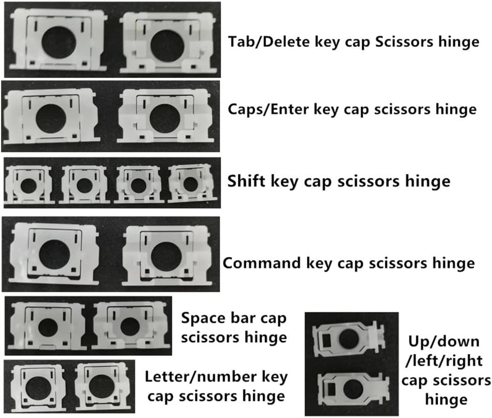 Replacement Full Keyboard Hinge Keycap Keys Scissor Clips Hinge Set Compatible with Macbook Pro/Air Retina 14/15/16'' Model A2442 A2485 A2681 A2779 A2780 A2941 A2918 A2992 A2991 A3113 2022-2025 Year image number 1
