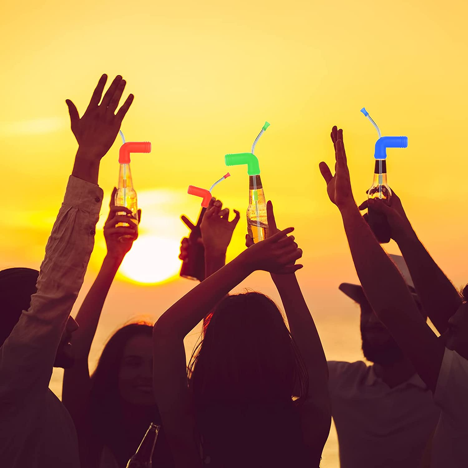 Beer Snorkel, Beer Bong Funnel, Beer Shotgun Tool, Chug Bud, Chugbud, Beer Chug, Premium Funnel for Beer Drinking Games, Spring Break, College, Tailgating, Bachelor, Straw Hens Bucks House Party (Green) image number 6