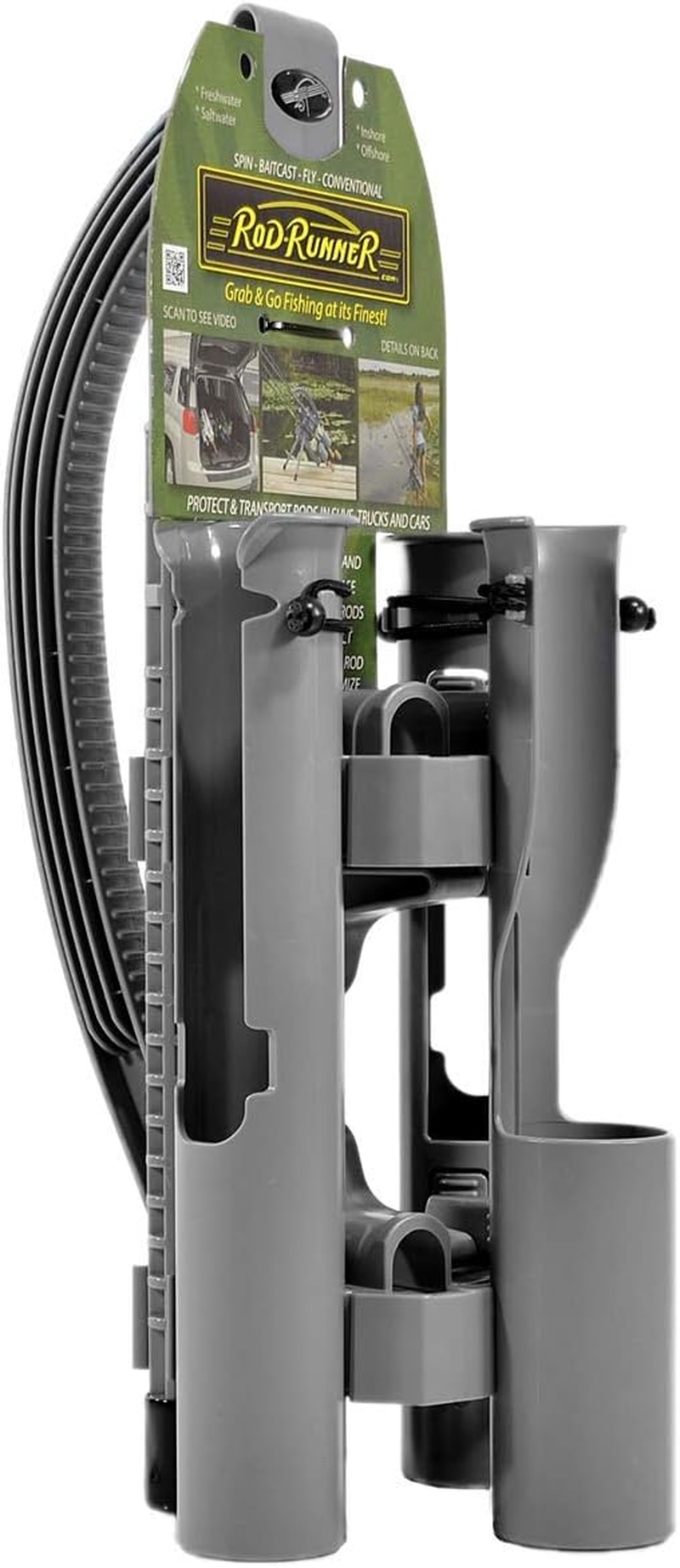 Rod-Runner Express Fishing Rod Rack - Gray | Portable Fishing Rod Holder Caddy image number 2