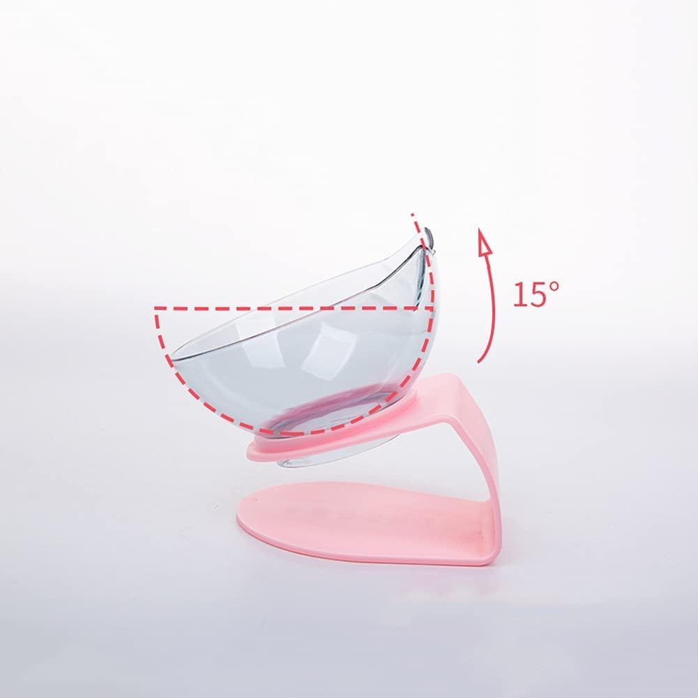Double Elevated Cat Bowls with Raised Stand, 15 Tilted Cat Bowl Design Neck Guard Stand Raised Pet Food Water Feeder Bowl for Cats or Small Dogs image number 4