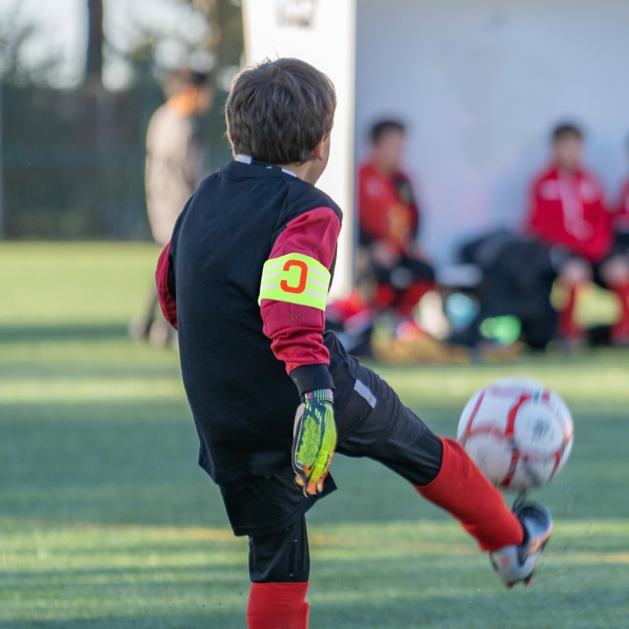 Football Captain Armband: 3Pcs Adjustable Captain Armbands, Football Arm Bands, Elastic Captain Arm Band image number 3