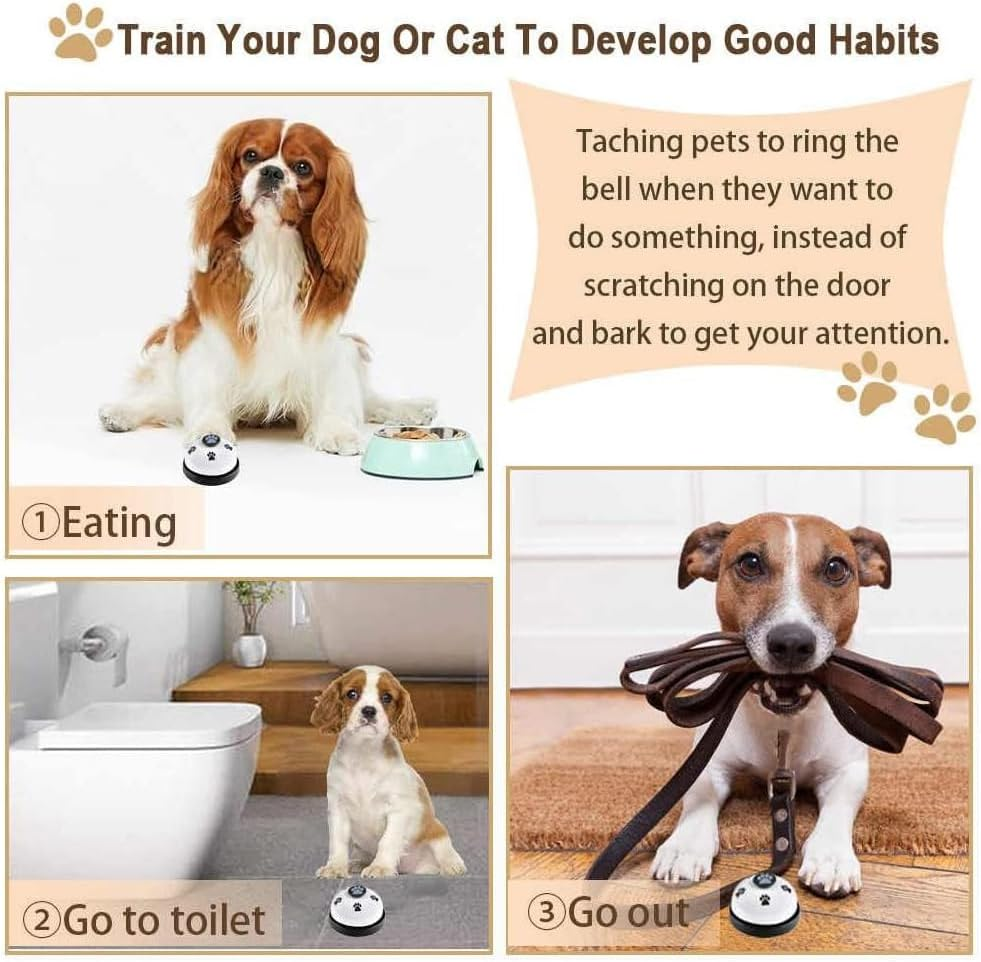 Anicy Pack of 3 Cat Bell Dog Bell - Table Bell, Table Bell, Pet Training Bell for Communication during Pet Training, Cats and Dogs image number 3