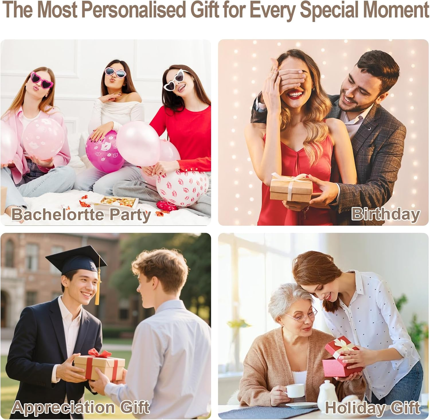 DAMCONME Bridal Shower Gifts,Personalized Bridesmaid Wedding Gift Set&ndash;Initial Glass Cups with Lids and Straws,Initial Letter Keychain&ndash;Unique Bachelorette Party Supplies Gifts for Sister Bestie&ndash;S image number 2