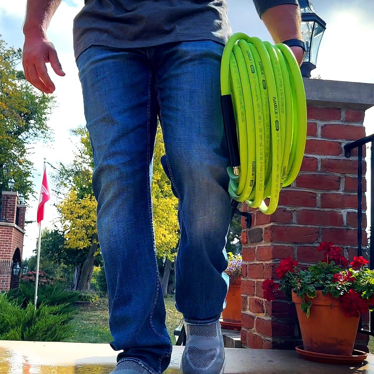 Flexzilla Pressure Washer Hose 5/16" 50' M22 3100PSI, Zillagreen - HFZPW3550M-E image number 3