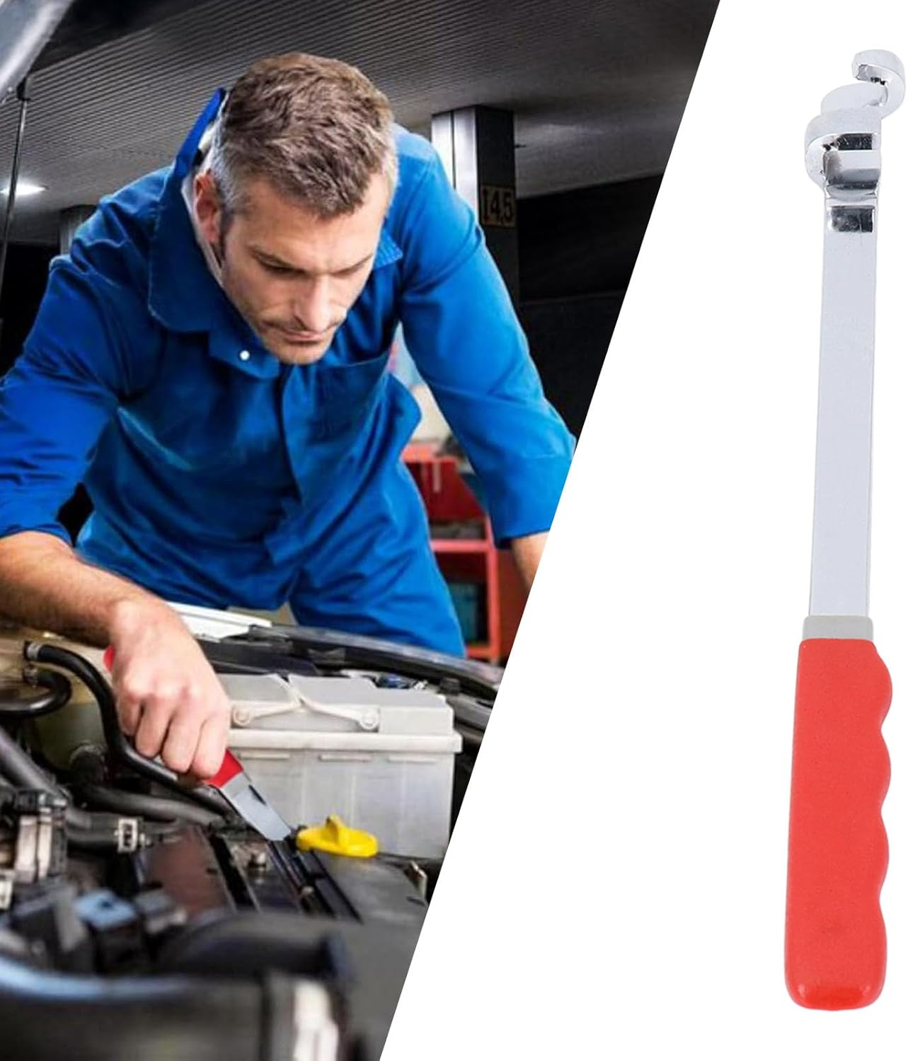 Wrench Extender Tool Bar, 15Inch Torques Adaptor Wrench Extension for Maximum Leverage, Amplified Tool Spanner for Garage Mechanics, Diyers image number 4