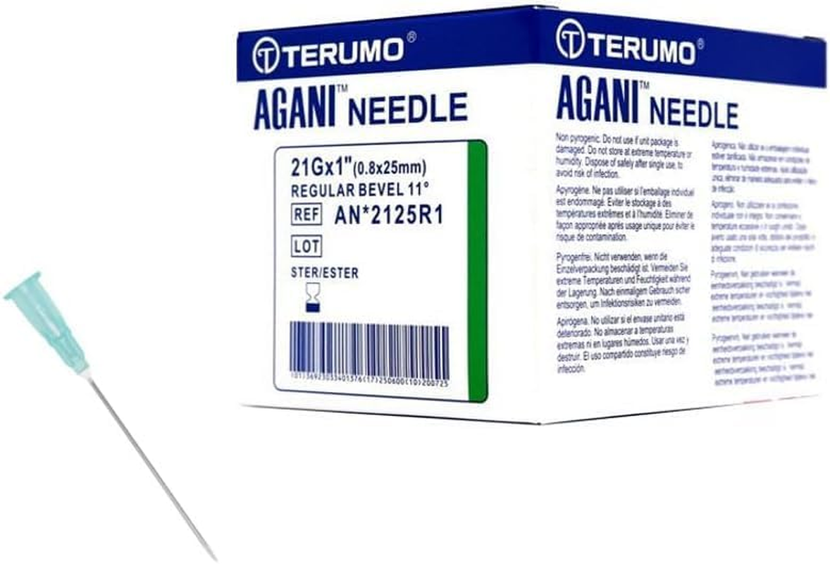 100Pcs 18G 19G 21G 23G 25G Terumo Agani Dispensing Syringe Needle * Industrial Science Lab Experiments Injection Syringe Accessories * Individual Sterile Package (19Gx38Mm) image number 5