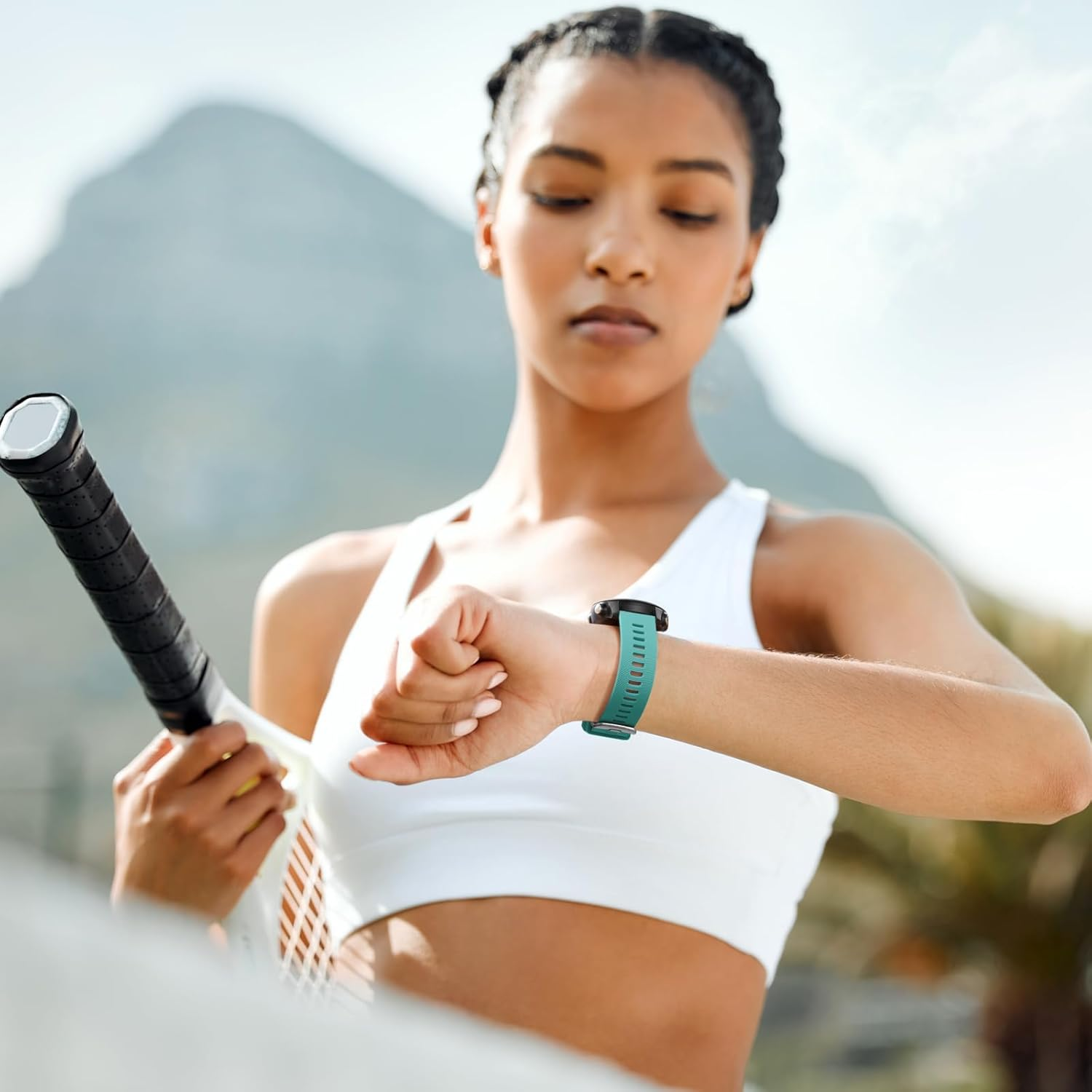 Ouwegaga Compatible with Garmin Forerunner 245/645 Watch Band, 20Mm Soft Silicone Sport Strap for Garmin Vivoactive 3/Vivomove Hr/Garmin Venu/Venu Sq/Forerunner 645/245 Music/Galaxy Watch 6/5/4 Band image number 2