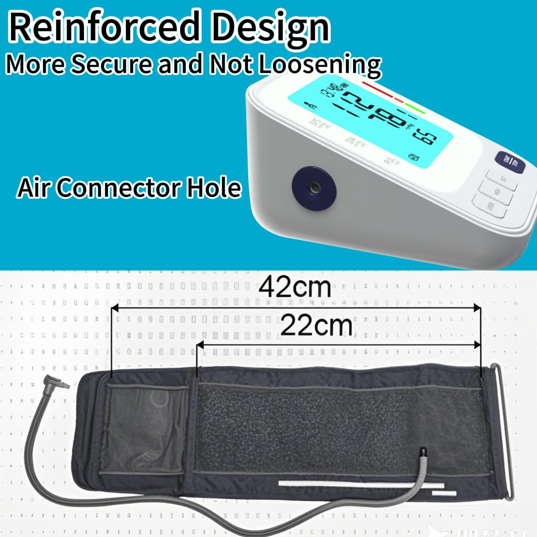 Blood Pressure Monitor, Clinically Validated Blood Pressure Cuff (22-42Cm), Extra Large 4.5" Blue-Lit Screen, Fast Automatic Measurement - Medical Grade, 2 * 120 Memory, Batteries Included image number 2