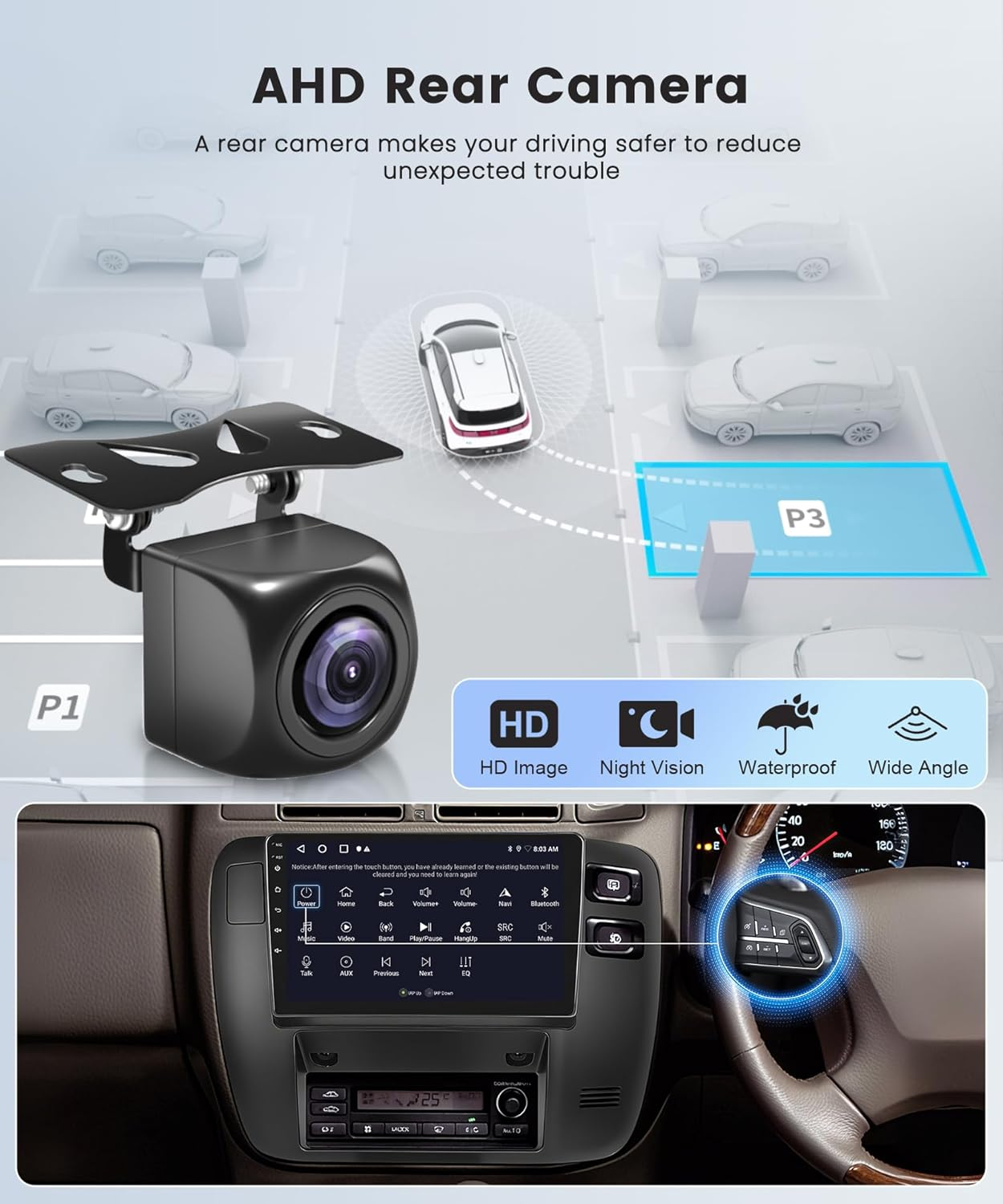 2G 64G Android Car Stereo Radio for Nissan Patrol 1997-2005 Carplay, Rimoody 9 Inch Touch Screen Android Auto Mirror Link GPS Wifi Bluetooth FM/RDS SWC Backup Camera image number 5