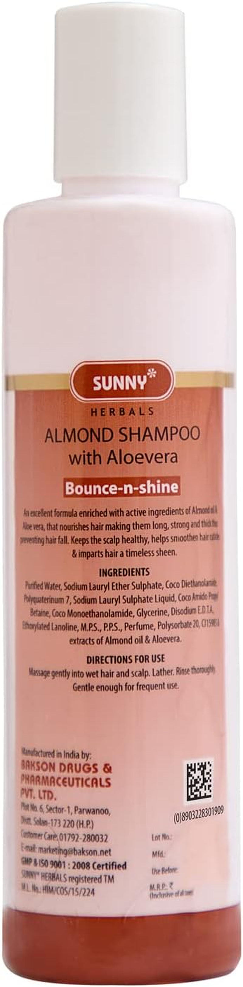 Sunny Almond Shampoo for Women & Men with Almond Oil & Aloe Vera | Shampoo for Long, Strong and Thick Hair - (250 ML)
