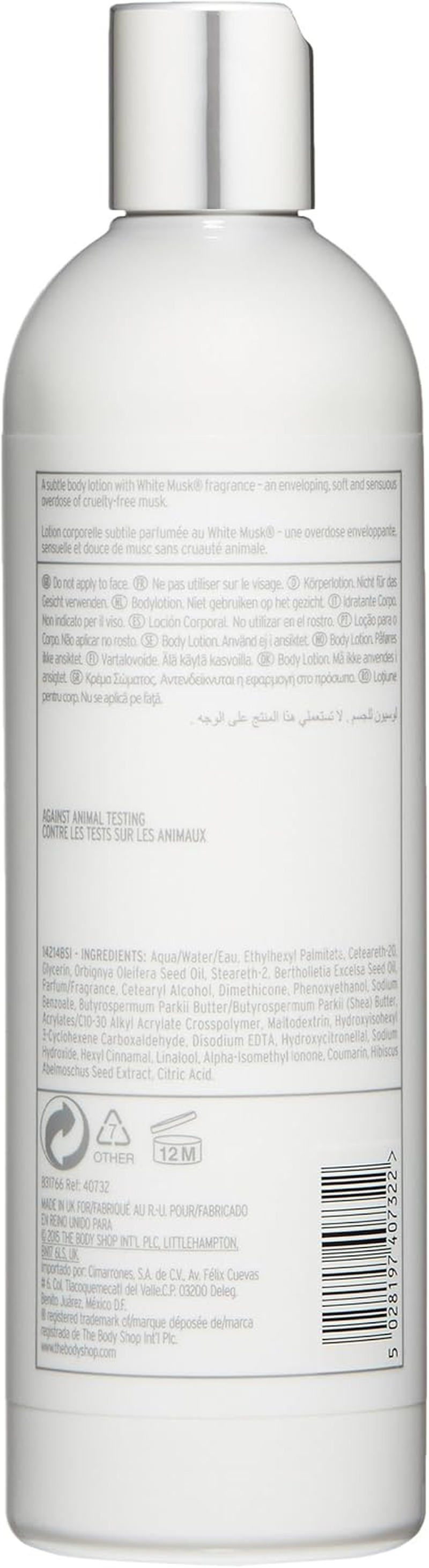 The Body Shop White Musk Body Lotion Paraben-Free Moisturizer 13.5 Fl. Oz. image number 1