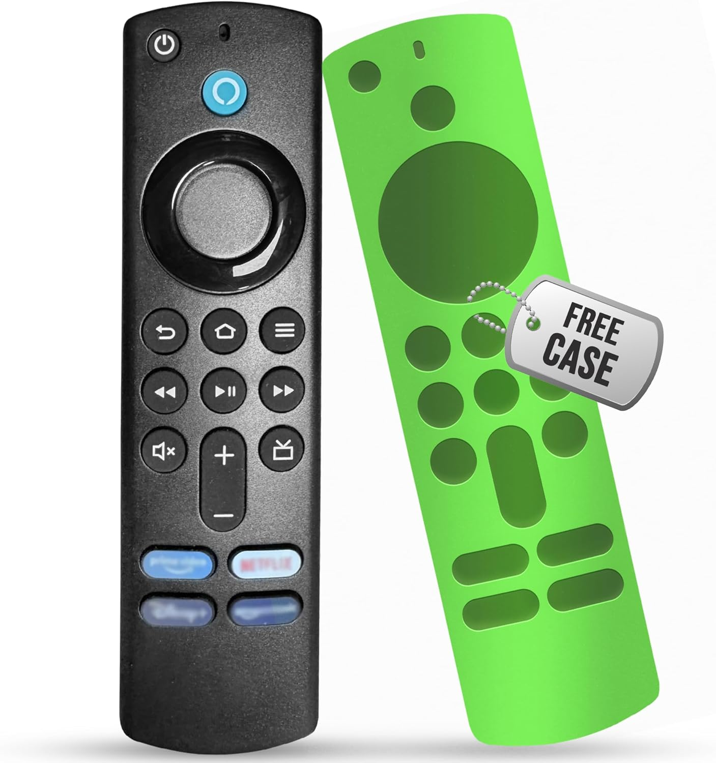 Universal Voice Remote Control Replacement (3Rd Gen) with Free Remote Cover &ndash; Fire Stick Remote Compatible with Smart Streaming Devices, Cube, Lite, 4K & Max &ndash; with Voice Command (Green) image number 1