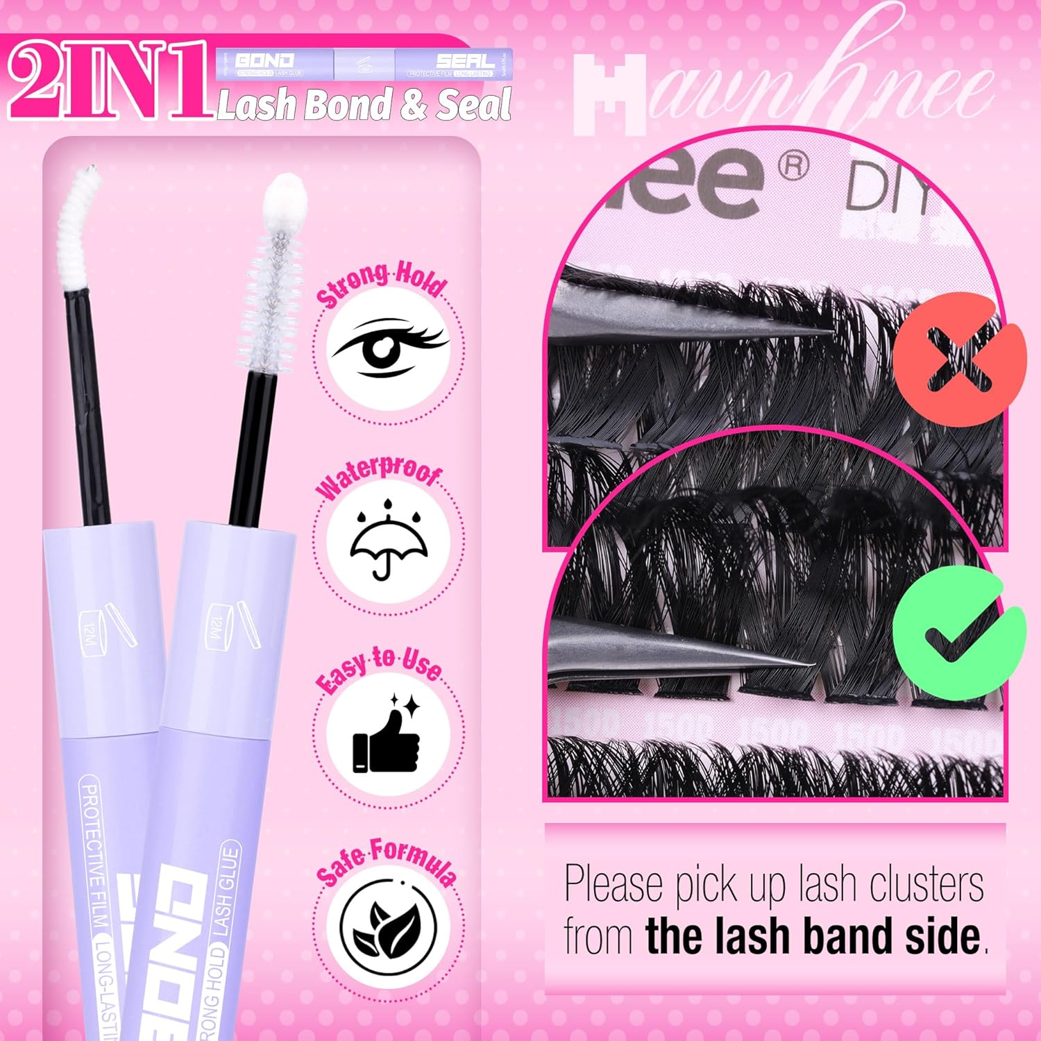 Lash Clusters Kit 14-20MM Long Eyelash Extension Kit 192Pcs Thick Volume DIY Lash Extensions Kit Fluffy Cluster Lashes D Curl Individual Lashes Kit 120D+150D Cluster Eyelash Extensions Kit