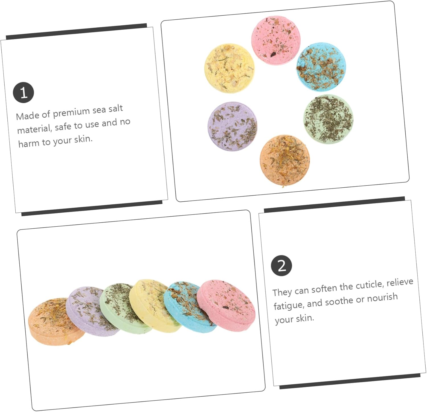 PLAFOPE Bathroom Aroma Sheets Set 6 Pcs Shower Aroma Sheets Skin Smoothing Relaxing Scents for Home Travel Use image number 2