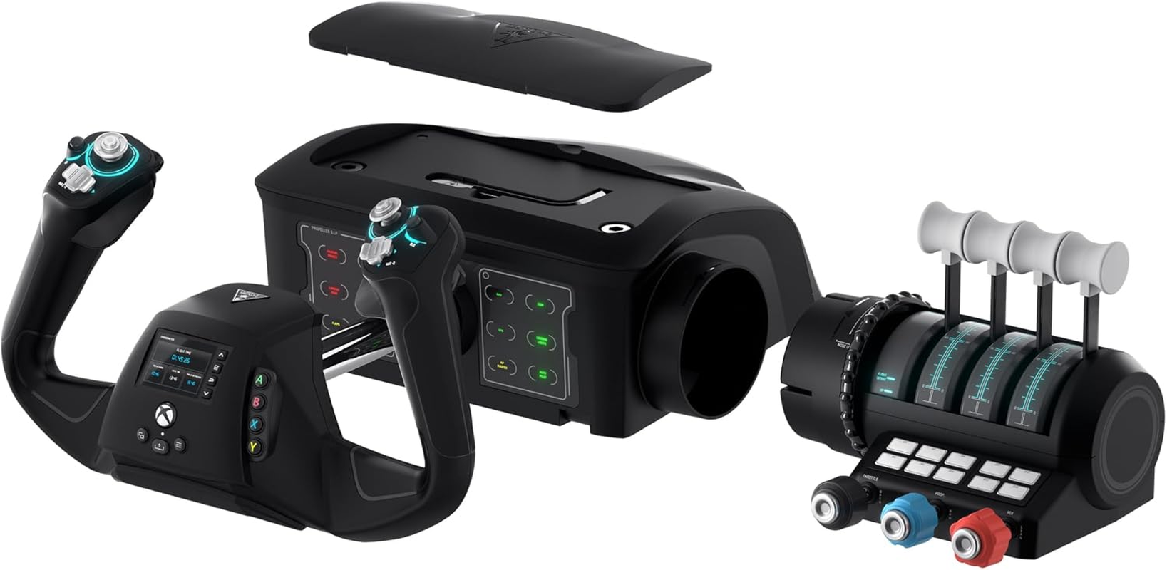 Turtle Beach Velocityone Flight Universal Control System - Xbox Series X & Xbox Series S, Xbox One & Windows &ndash; Yoke Handle, Throttle Quadrant, Trim Wheel & Rudder Controls image number 5