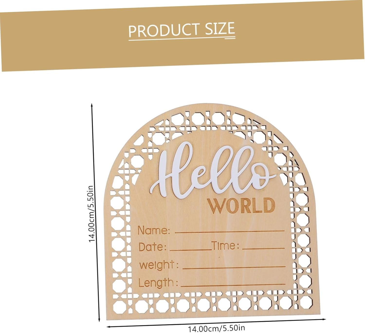 2Pcs Birth Announcement Wooden Sign Newborn Wood Name Sign for Nursery image number 4