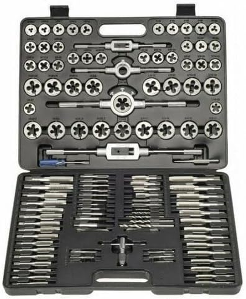 BORDO Savage 115Pce Tap and Die Set Metric Imperial Combination SAE UNC/UNF Tungsten Steel Titanium Button Intermediate 50-S1 image number 4