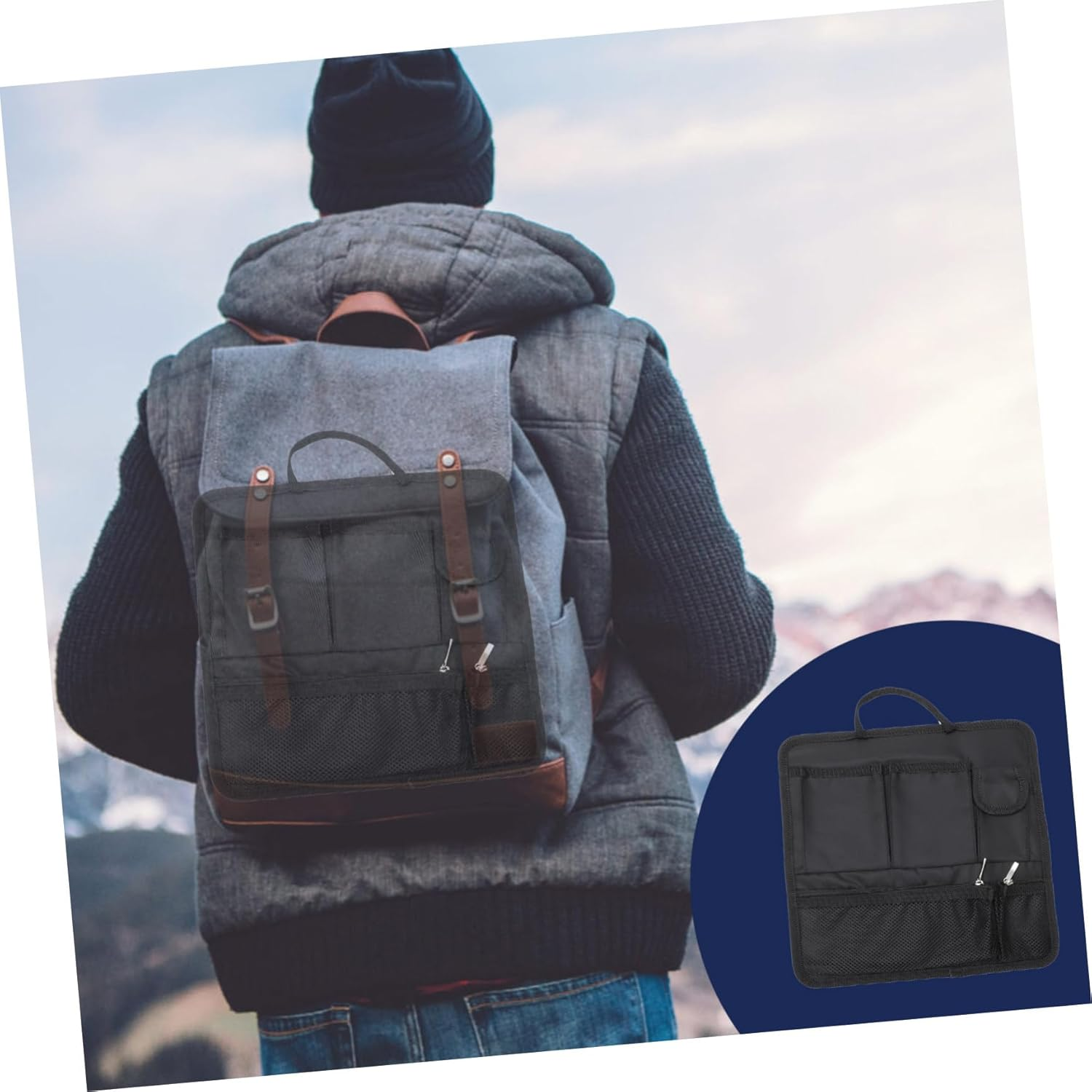 CATIEBYE 2 Pcs Large Capacity Storage Bag Travel Packing Organiser Portable Toiletry Bag for Women Multi-Pocketed Organise Cosmetics Keys Wallet