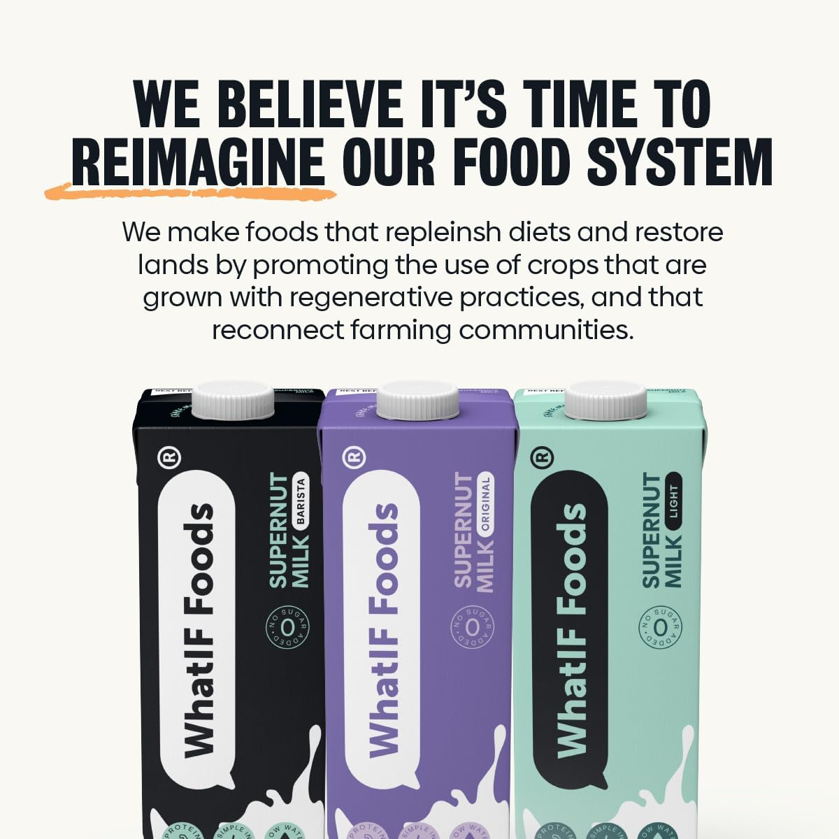 Bamnut Milk Barista | Extra Creamy, Unsweetened Shelf-Stable Plant-Based Milk | 2.5X More Protein than Oat & Almond Milk, Vegan, Non-Dairy 33.8 Fl Oz - (Pack of 6) by Whatif Foods image number 4