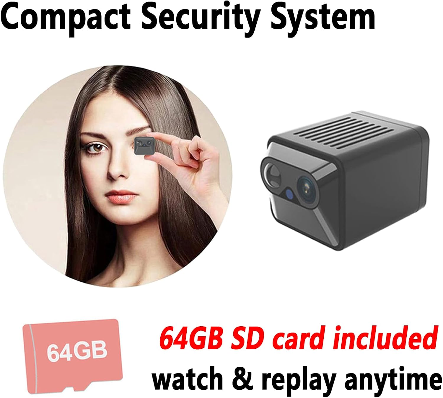 Rettru A2 2K Magnetic Wireless Security Camera with 64GB SD Card,100-Days Battery Life,Colour Night Vision,Motion Detection,Cloud Storage,Works with Wi-Fi/Offline Mode, for Indoor Use image number 4