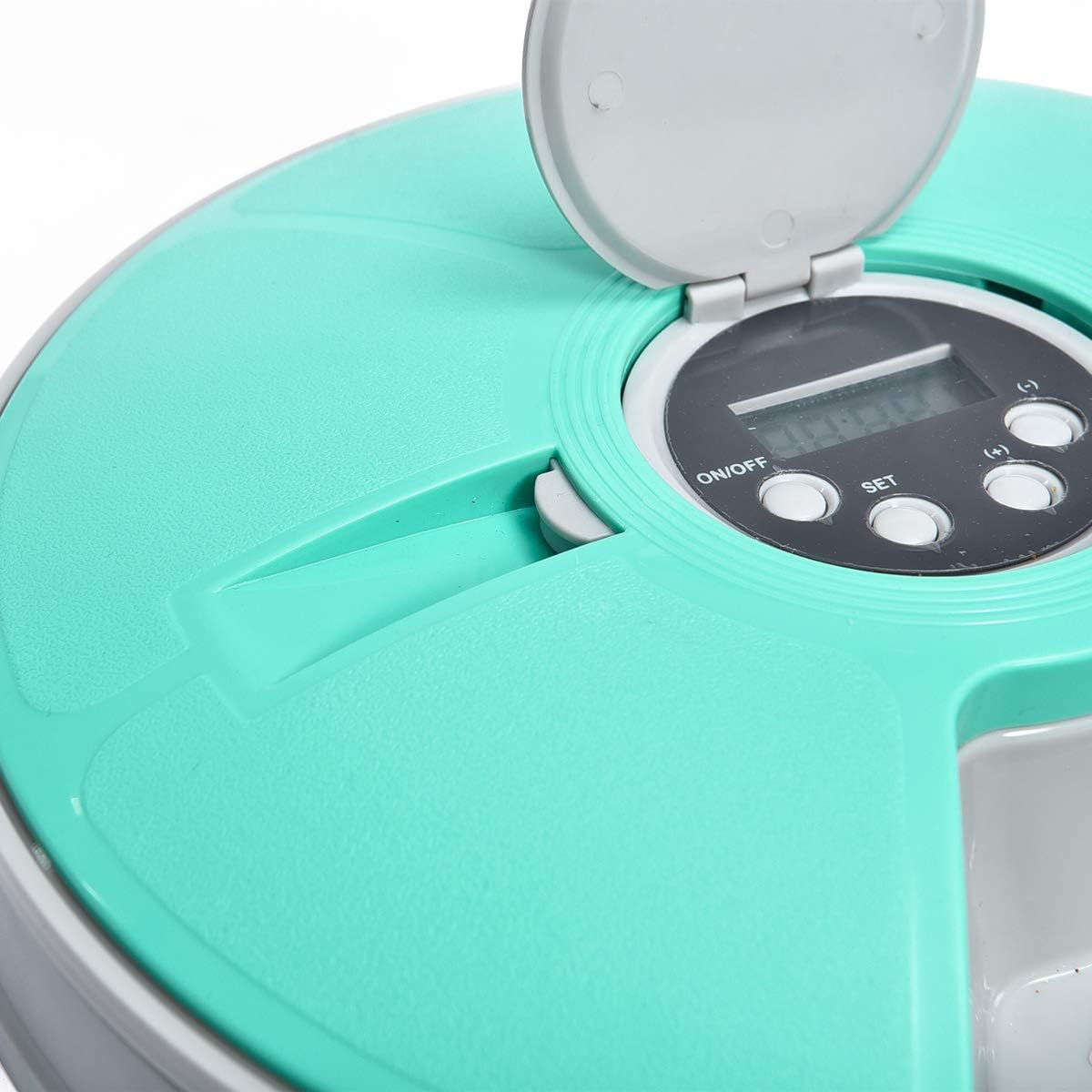 Amazonbasics Electronic Timed Pet Feeder, Teal