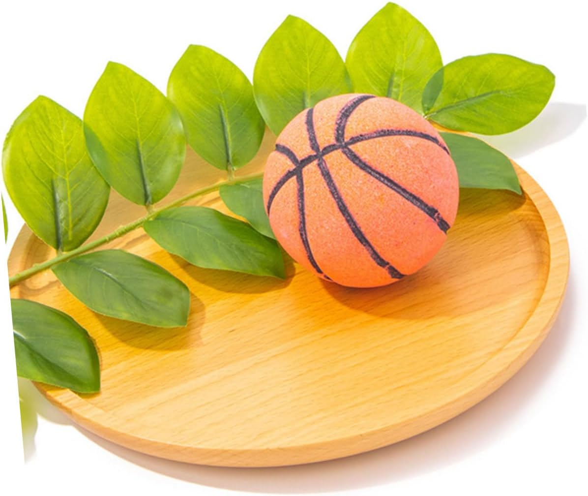 3Pcs Portable Bathing Salt Balls Basketball Shape Boys and Girls Bath Balls Himalayan Salt Bath for Relaxation image number 1