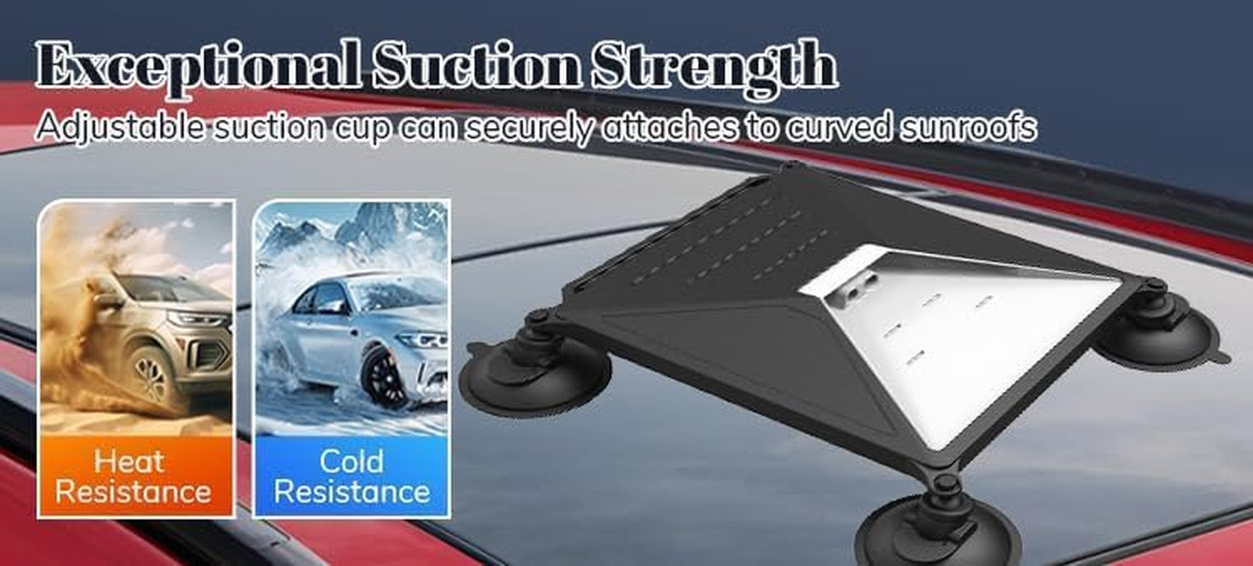 Starlink Mini Suction Cup Mount,Starlink Mini Car Mount Protect Silicone Case for 2-In-1 Roof Cover for Sunroof Window,Ensure Stable Satellite Signal for Cars, Rvs, Trucks, Boats and Road Trips(Black) image number 6