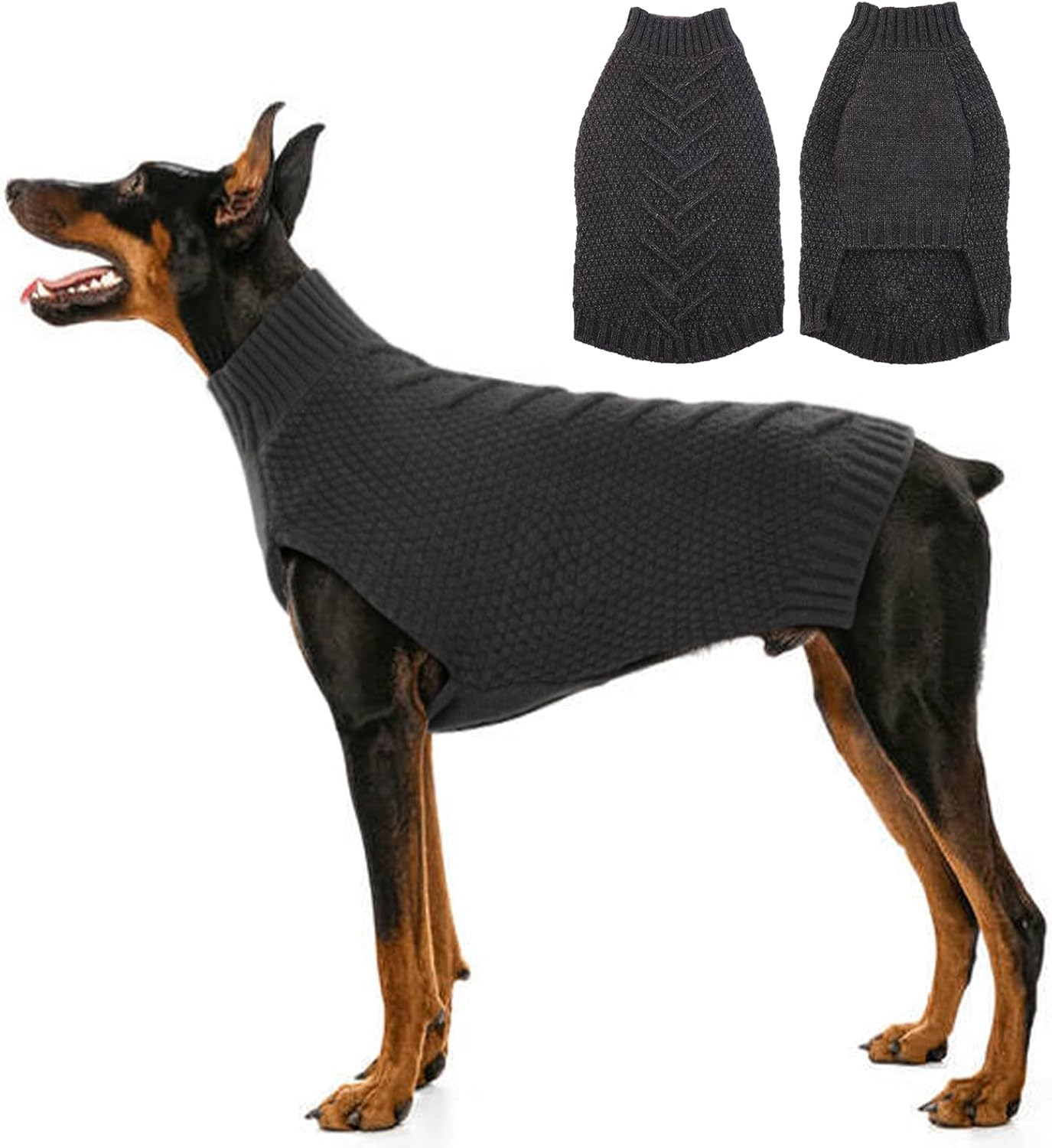 Katzinst Dog Jumper, Knitwear, Dog Clothes, Warm Dog Clothes for Medium and Large Dogs, Jumper Pet Coat for Cold Winter, Warm Winter Clothing for Labrador - (M-4XL) image number 5