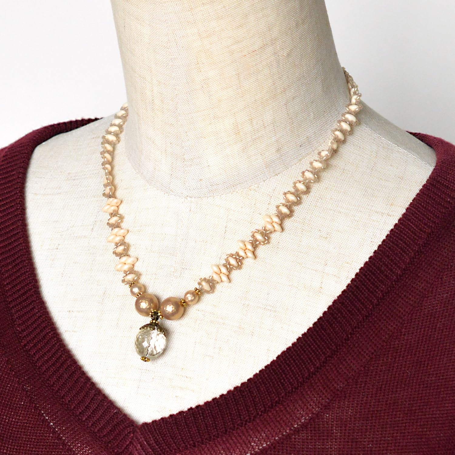 Miyuki BFK-458 Bead Kit, Super Duo Beads, Accessory Kit, Soir Greige Necklace image number 2