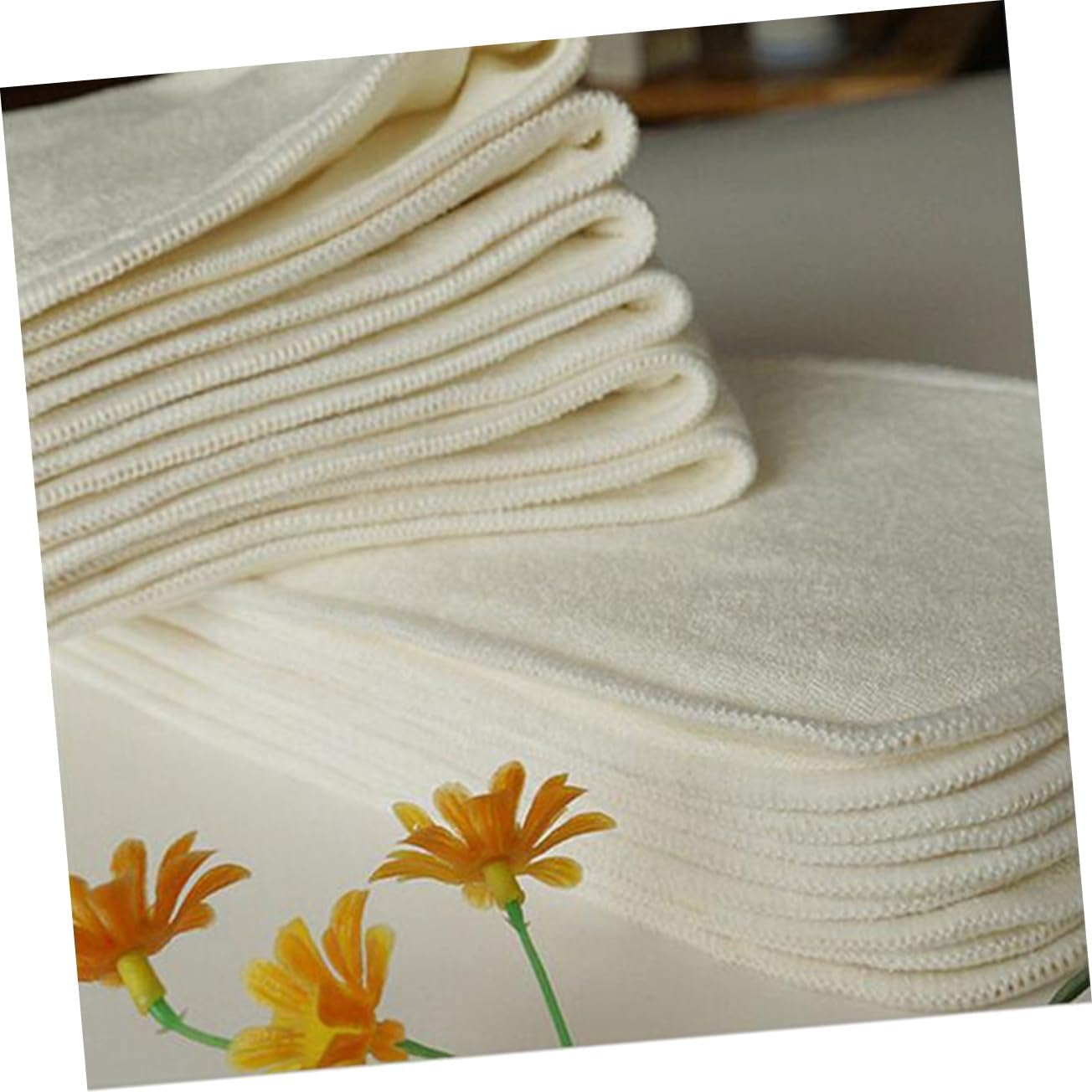 Totority 6Pcs Reusable Cloth Diaper Inserts Bamboo Inserts for Nappy Booster Diapers image number 5