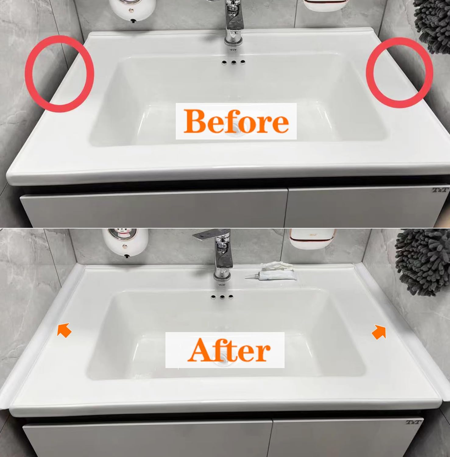 Bath Sealant Strip, Shower Seal Strip, Self-Adhesive Sealant Tape, Shower Threshold Water Barrier for Sink, Bathtub, Wet Room Floor (White(2M)) image number 1