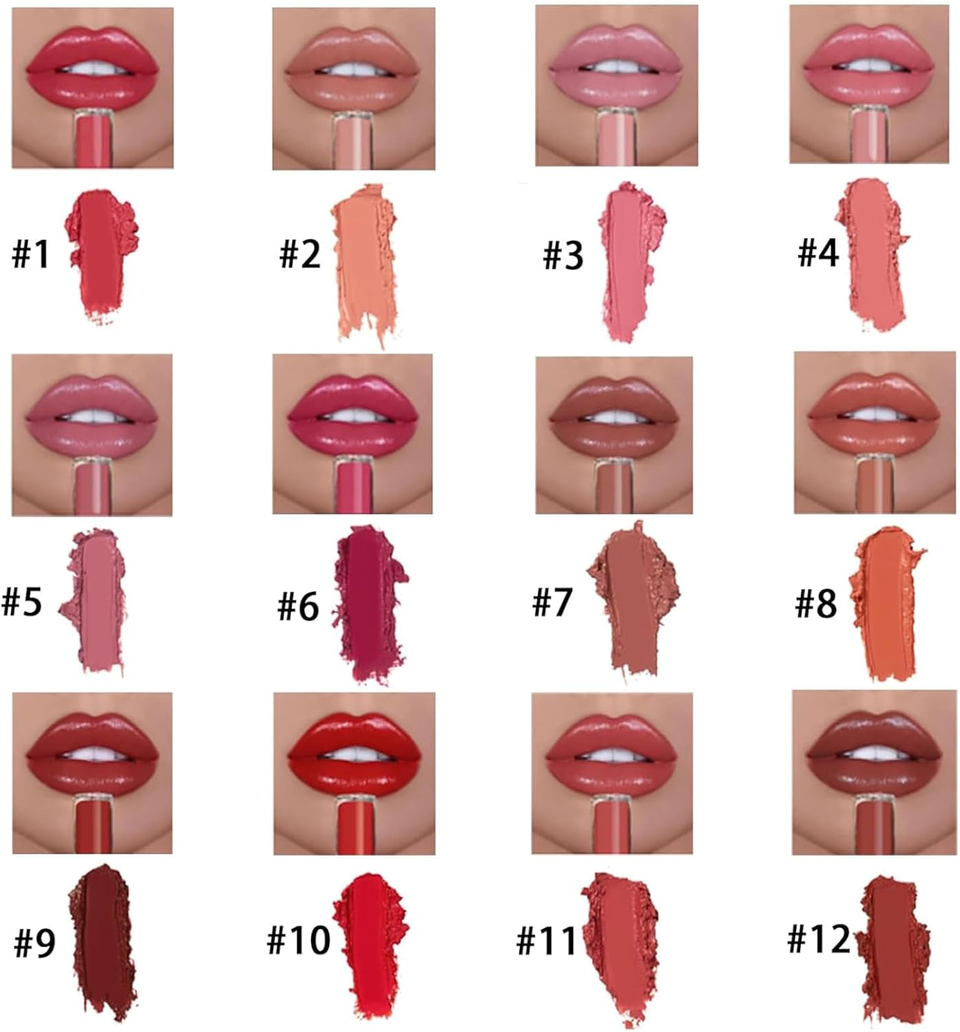 Lassi Lips Staining Lip Oil, Lassie Lip Staining Oils, Beryse Lip Stain Oil, 12 Colors Cream Texture Lipstick, Light and Non-Sticky, Non-Fading, Suitable for Women to Carry (#7) - 10 image number 7