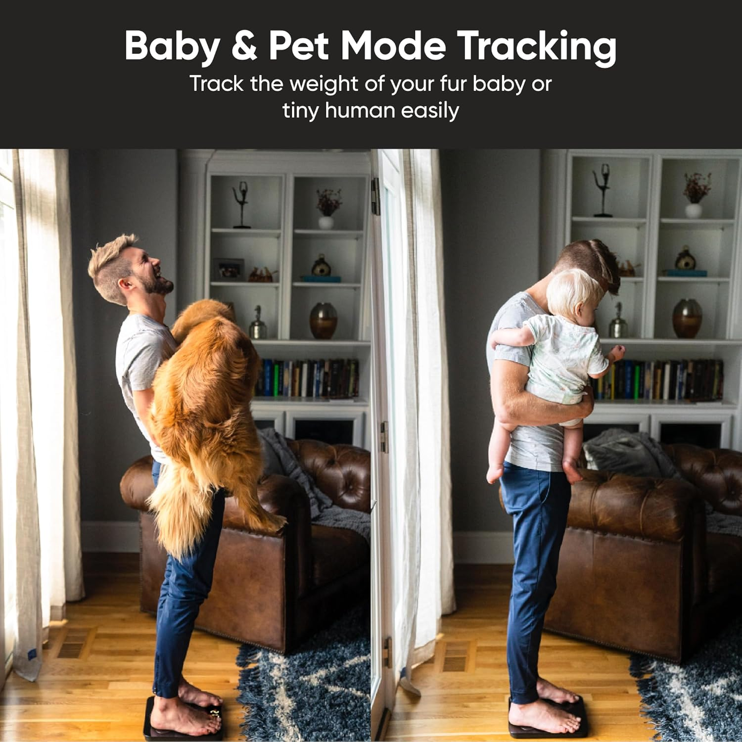 WYZE Body Fat Scale S, Digital Bathroom Scale, Body Composition Analyer, Baby/Pet Mode, 400 Lb Black image number 1