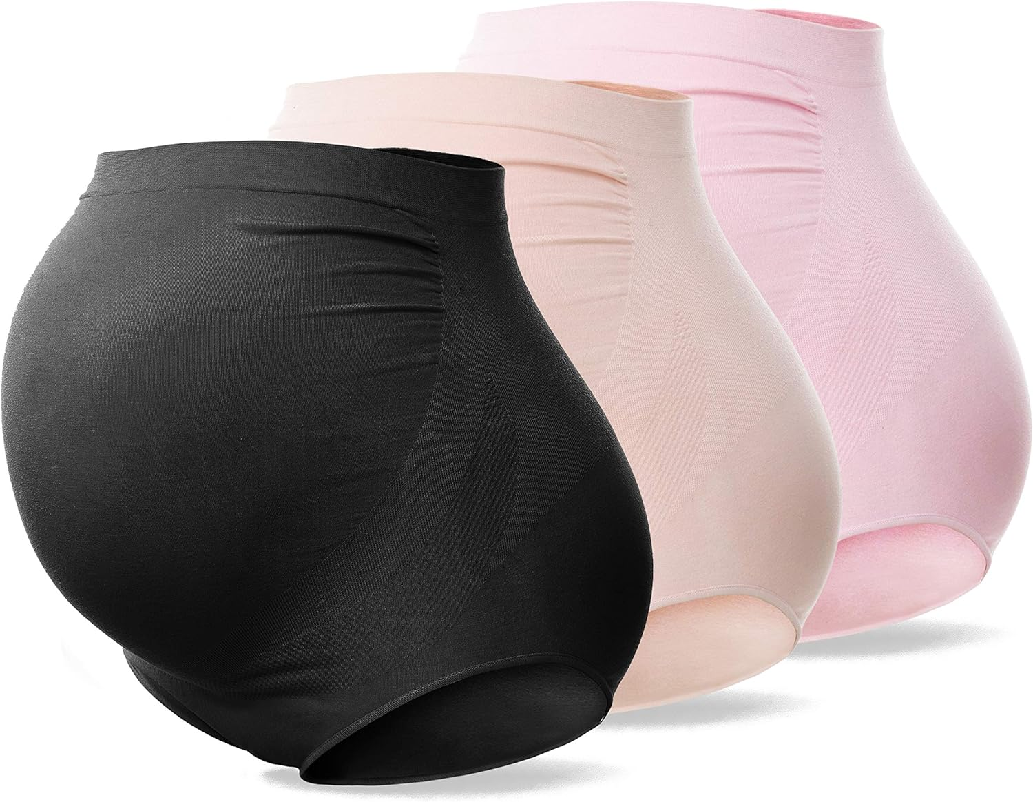 SUNNYBUY Women'S Maternity High Waist Underwear Pregnancy Seamless Soft Hipster Panties over Bump image number 1