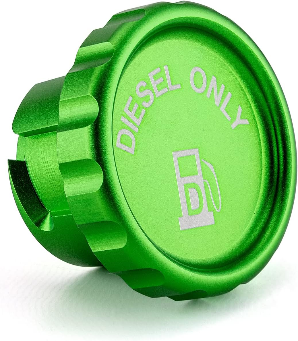 Wsays Green Magnetic Diesel Fuel Cap 6061 Aluminum Compatible with Dodge Ram 1500 2500 3500 2019-2024 Replace Part 82215782 image number 6