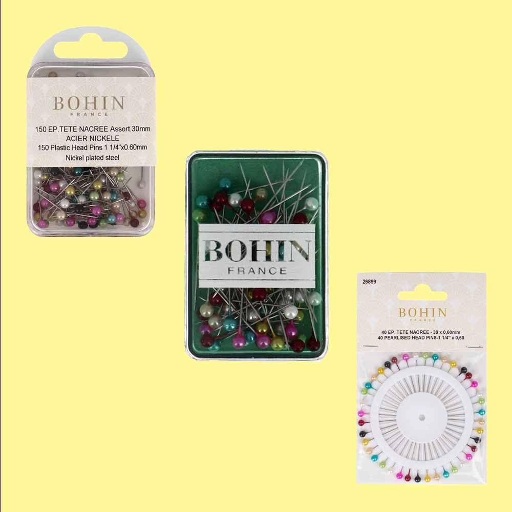 Bohin 26897 Pearlised Headed PINS Box of 70, One image number 1