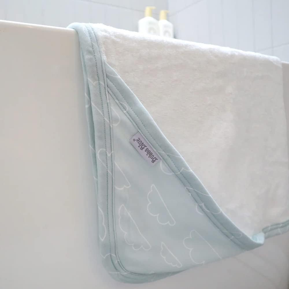 2PK Bubba Blue Bamboo 6.75X75Cm Nordic Hooded Towel Baby 0-12M Dusty Sky/Mint image number 3