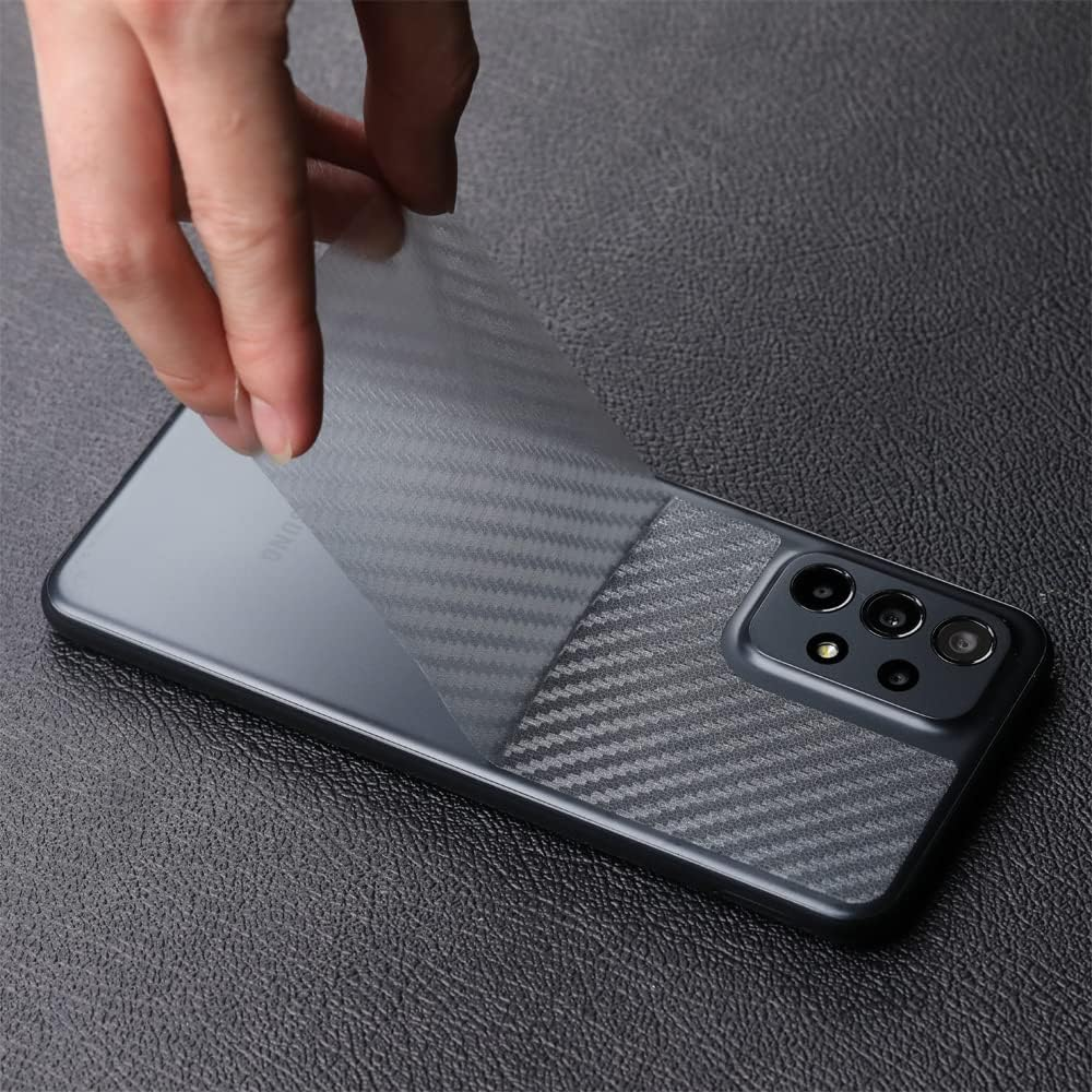 IBYWIND Screen Protector for Samsung Galaxy A23 4G/A23 5G(6.6 Inches),With 2Pcs Tempered Glass,1Pc Camera Lens Protector,1Pc Backing Carbon Fiber Film[Fingerprint Reader,Easy to Install] image number 5