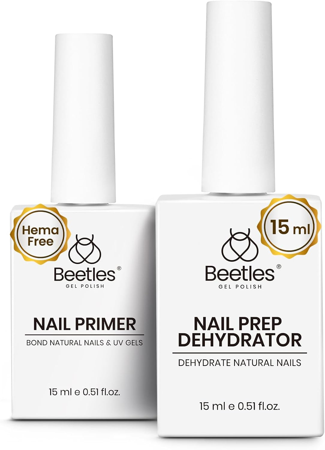 Beetles 15Ml Nail Dehydrator & Primer Set &ndash; Acid-Free, Hema-Free, Fast-Dry Bonding Prep for Acrylic & Gel Nails &ndash; Professional Salon Quality image number 5