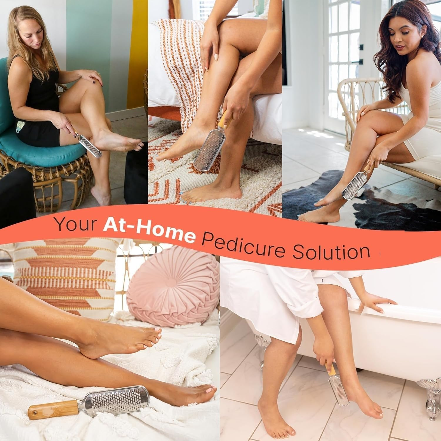 Foot File - Callus Remover Tool for Dead Skin Removal, at Home Pedicure Tools,Quick Dead Skin Cocoon Repair Tool (Silver, One Size)