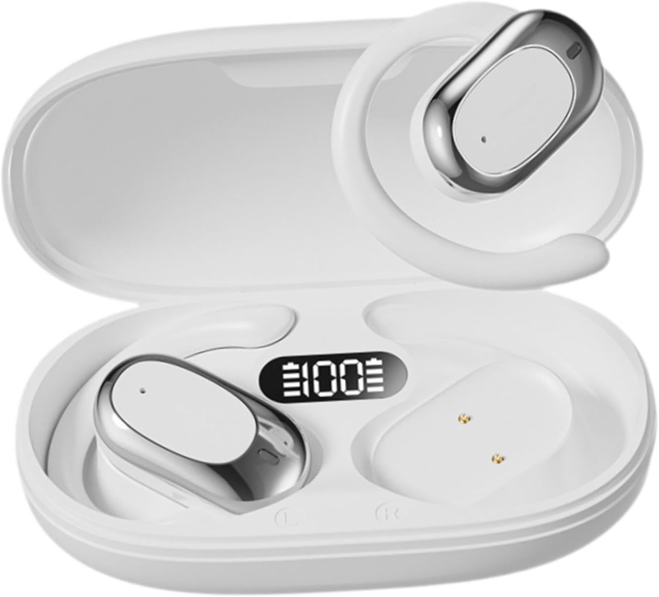 Translation Earbuds Rechargeable Open Ear Earhooks for Working Office Travel White image number 1