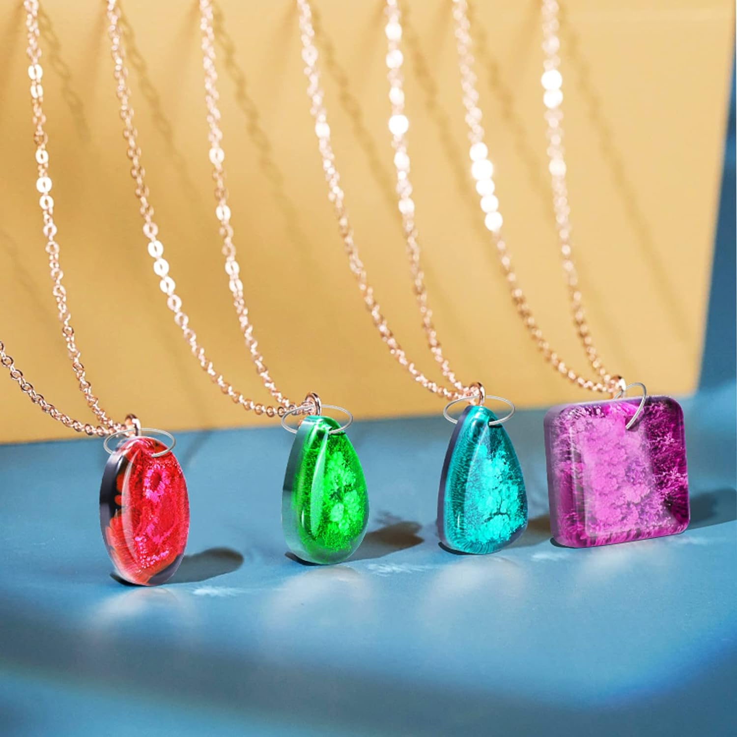 BABORUI Resin Molds Jewelry, 38 Cavities Pendant Silicone Molds for Epoxy with 40Pcs Jump Rings, DIY Resin Casting for Pendant, Earrings, Necklace, Keychains image number 5