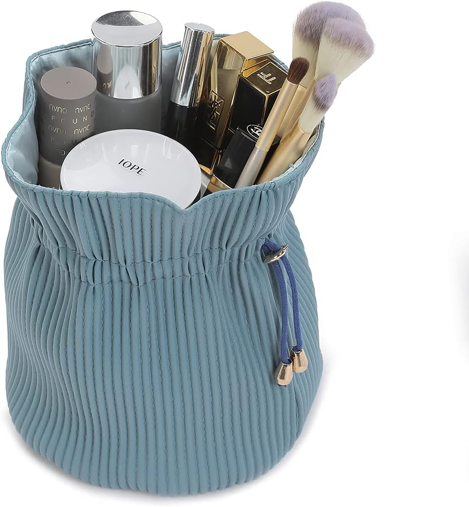 Cosmetic Makeup Beauty Travel Bag Corduroy Design Water Resistant Material Drawstring Closure and Is Lightweight Collapsible Compact from Paton Travel Australia image number 6