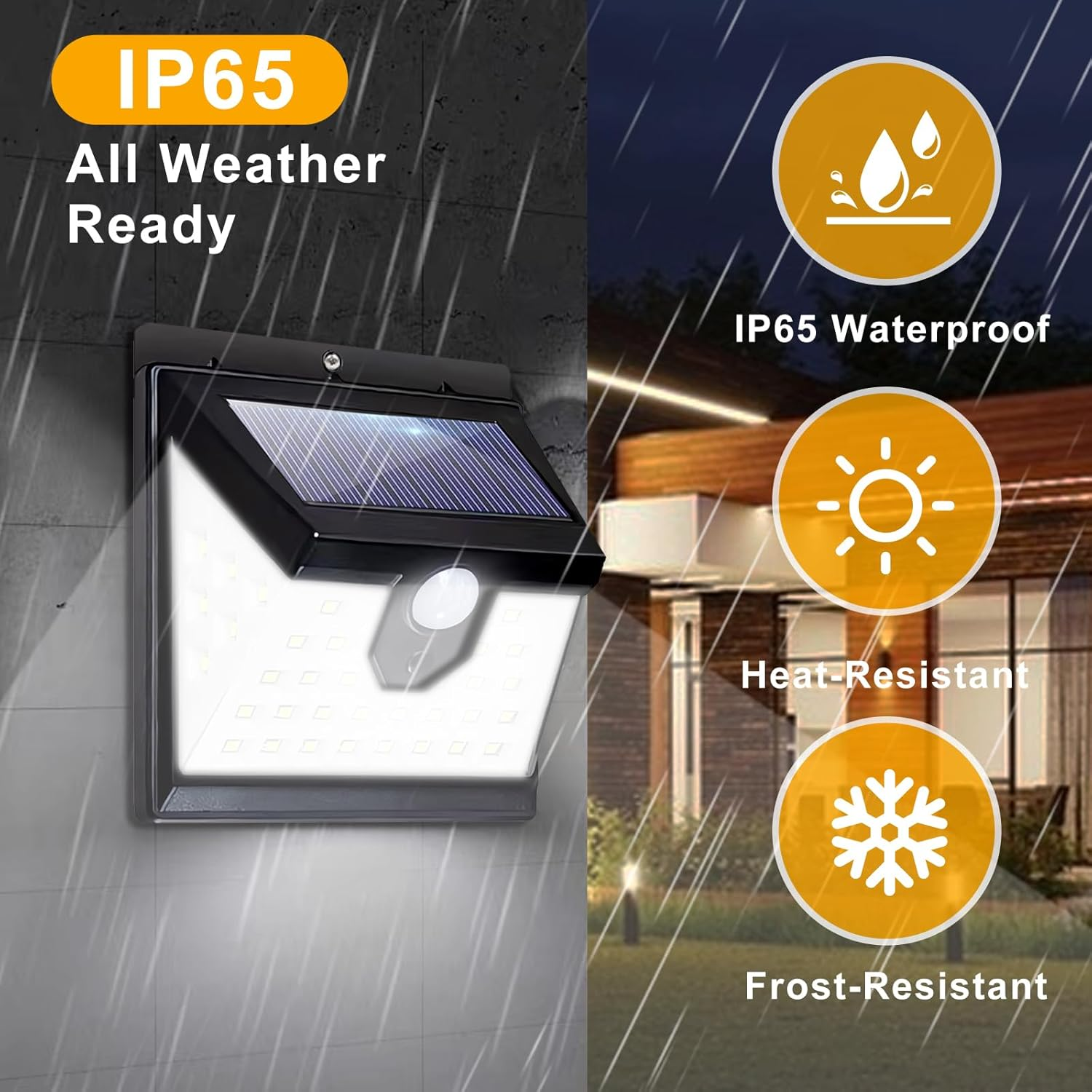 Solar Lights Outdoor Motion Sensor Lights 3 Modes, Solar Powered Security Lights, Solar Security Lights Wireless Waterproof with 180 Degree Wide Angle Waterproof for Deck Garage Animal (12 Pack) image number 6