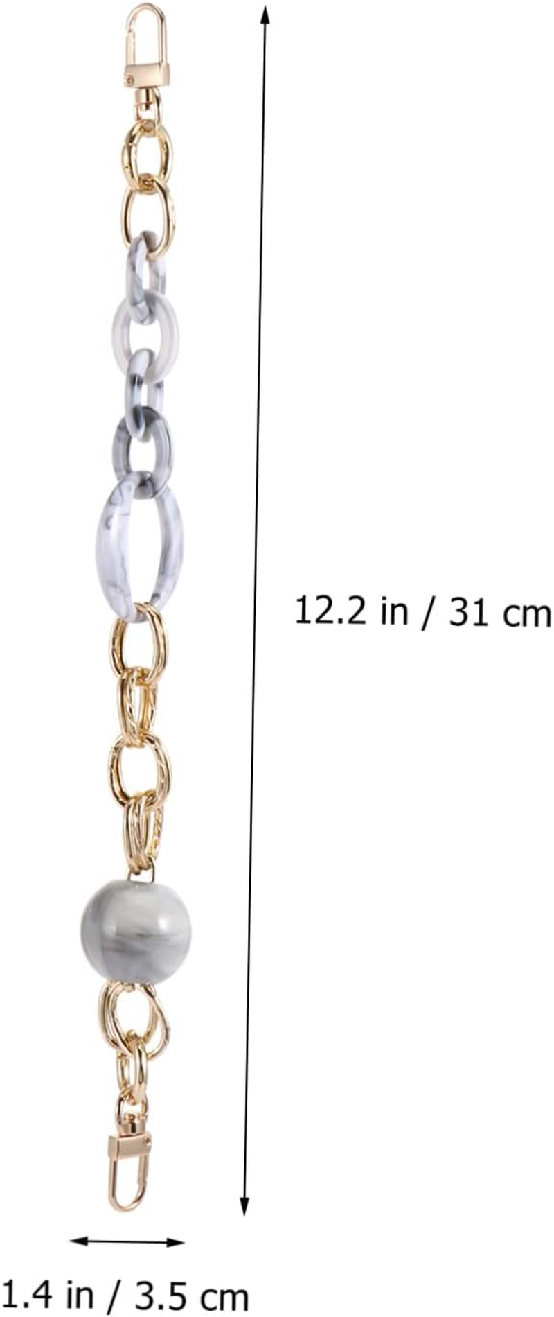SHINEOFI Retro Acrylic Bag Chain Stylish Decorative Purse Strap for Women Lightweight Resin Replacement Accessory for Unique Handbags and Travel Bags - Multi image number 5