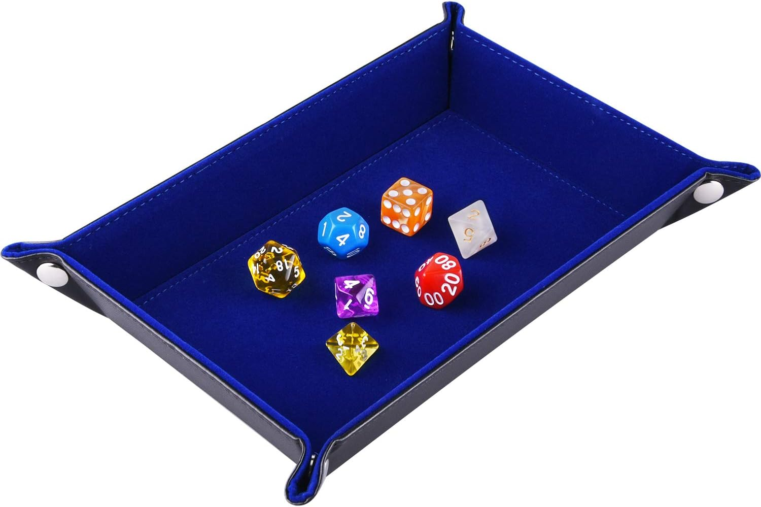 SIQUK Double Sided Dice Tray, Folding Rectangle, Dark Rose Red Dark Violet