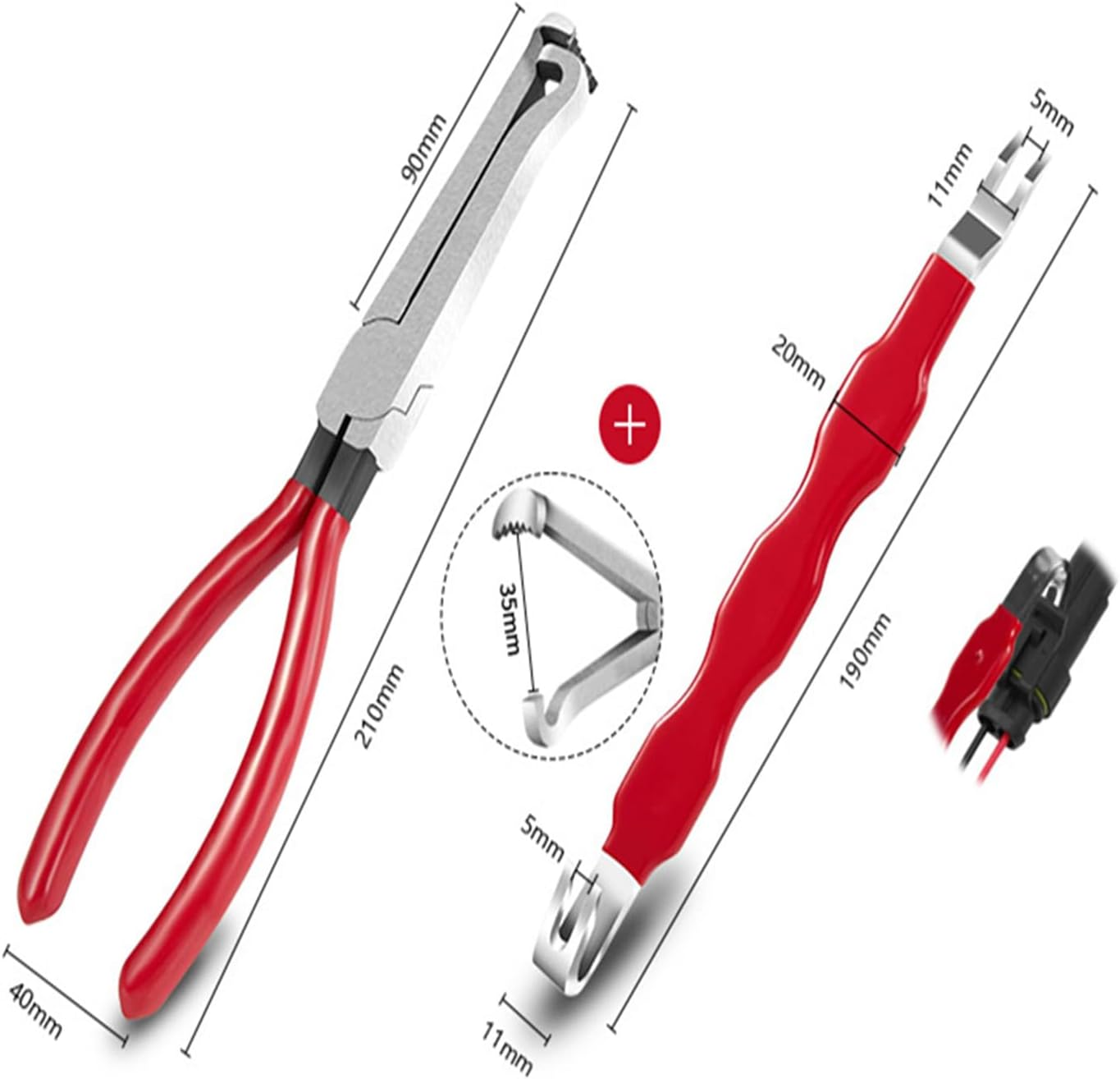 Electrical Disconnect Pliers 37960 and Connector Separator 13120 for Cars, Automotive Terminal Plug Removal Tool Kit Disconnect Tool, Electrical Pliers Terminal Removal Tool Plug Remover image number 5