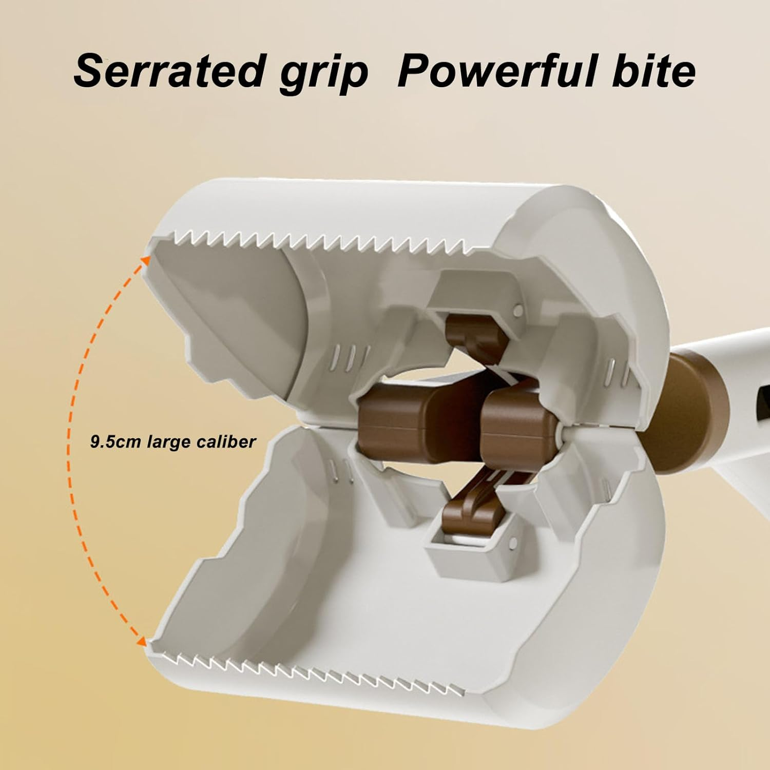 Pet Pooper Scooper, Lightweight and Convenient Dog Pooper Shovel with Ergonomic Handle, Strong Bite, External Garbage Bag Storage Box, ABS Material, 4.5X13.0In (White) - White image number 4